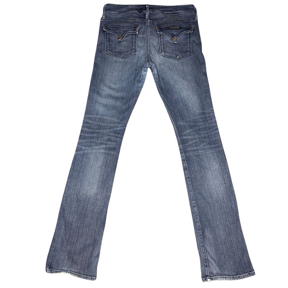 HUDSON JEANS y2k Signature Flap Pocket Bootcut Stretch Jeans Dark Wash Size 29